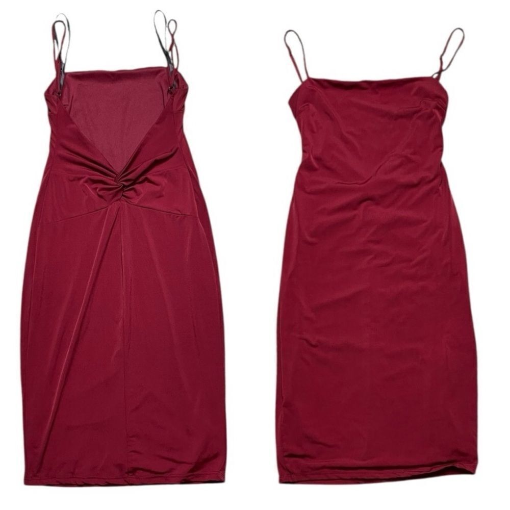 B DARLIN Twist Back Bodycon Dress Red Size 9/10